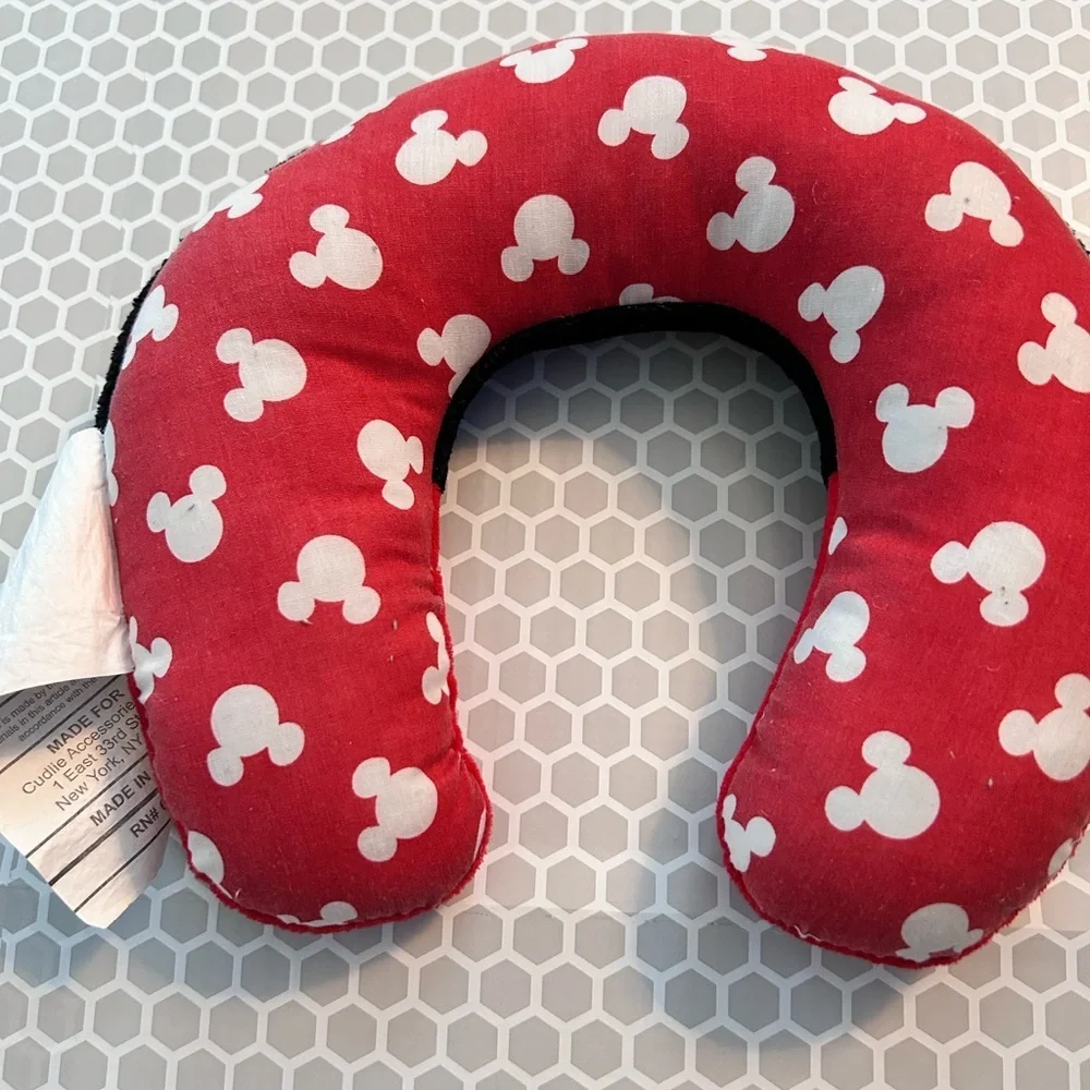 Disney Baby Black and Red Plush U-Shaped Neck Pillow